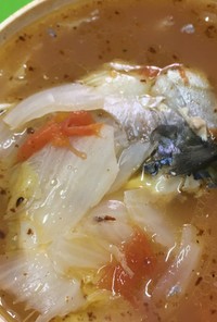 鯖の辛酸味野菜スープ