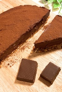 材料4つ★柔らか生チョコレートケーキ