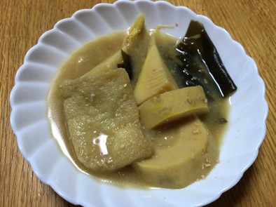 富山の郷土料理★筍の味噌煮（ゆで方）の写真