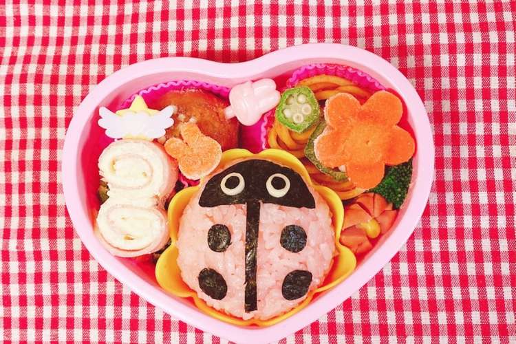 てんとう虫さん キャラ弁 デコ弁 レシピ 作り方 By もこにゃん クックパッド 簡単おいしいみんなのレシピが360万品