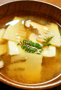 発酵筍（メンマ）のお味噌汁