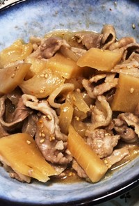 タケノコと豚肉の油味噌
