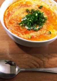 オートミール　ちゃんぽん風味豆乳スープ