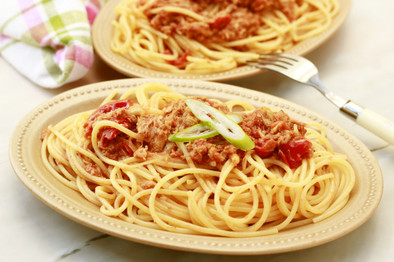 ねぎとツナのトンノスパゲッティの写真