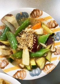 根菜ポン酢わさびごま油炒め味温野菜サラダ