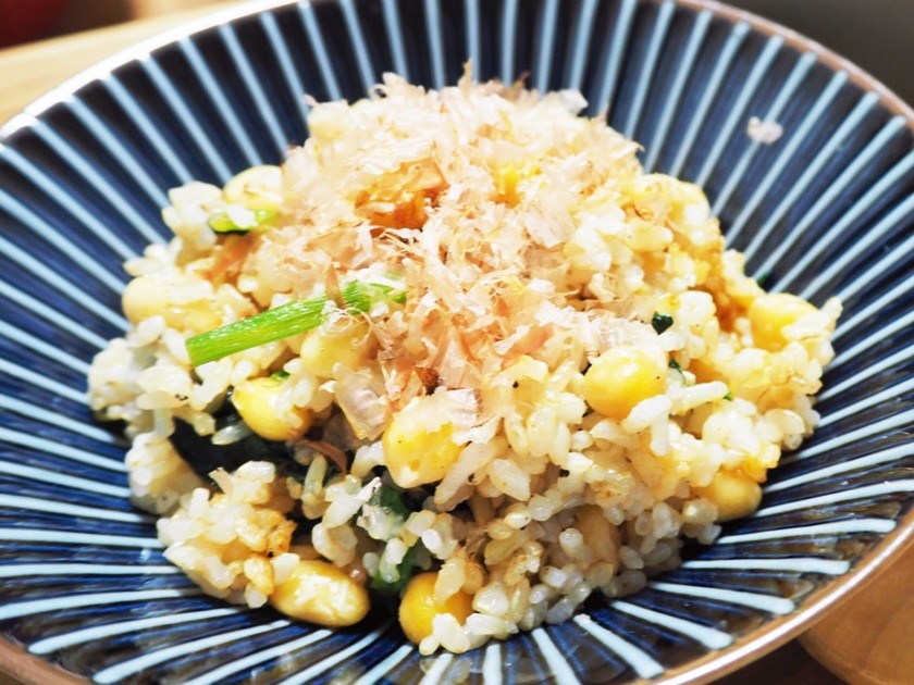 玄米の豆チャーハン