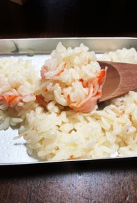 メスティン1.5合カニカマバター飯→炒飯