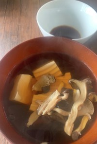 平茸と豆腐の湯豆腐風