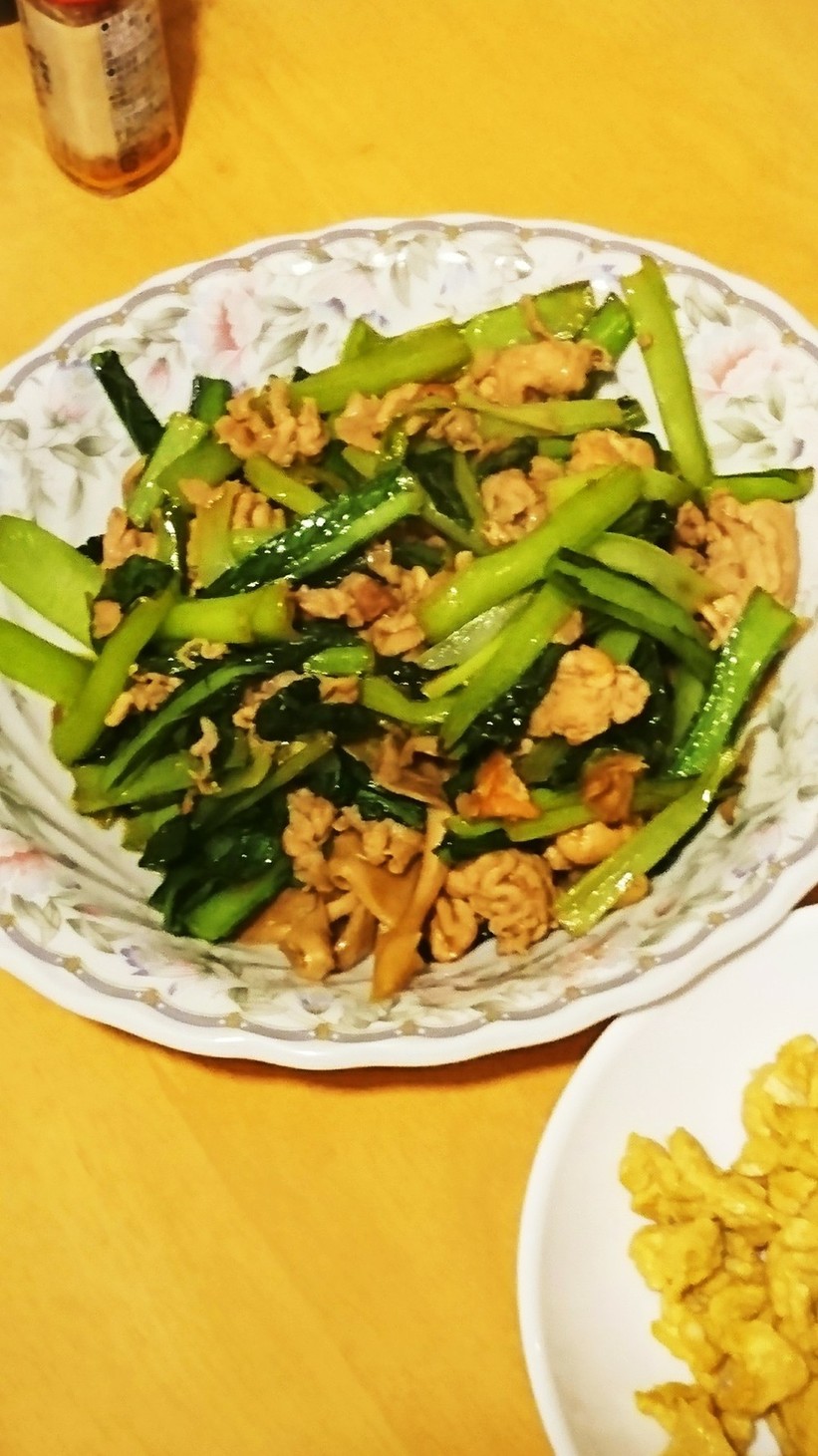 【簡単】豚と小松菜の炒め物の画像