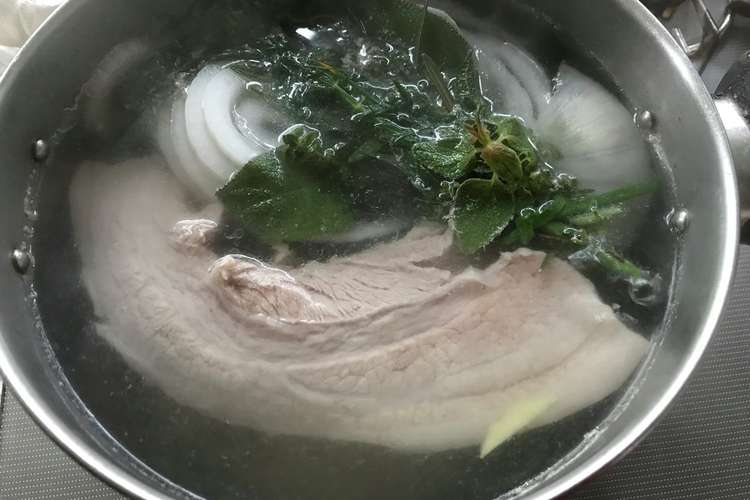 フレッシュハーブを使った豚バラ塊下処理 レシピ 作り方 By もふもこ クックパッド 簡単おいしいみんなのレシピが357万品