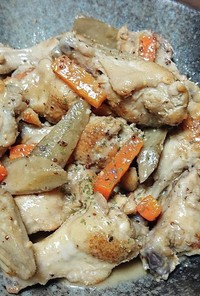 鶏肉とごぼうのハニーマスタード煮