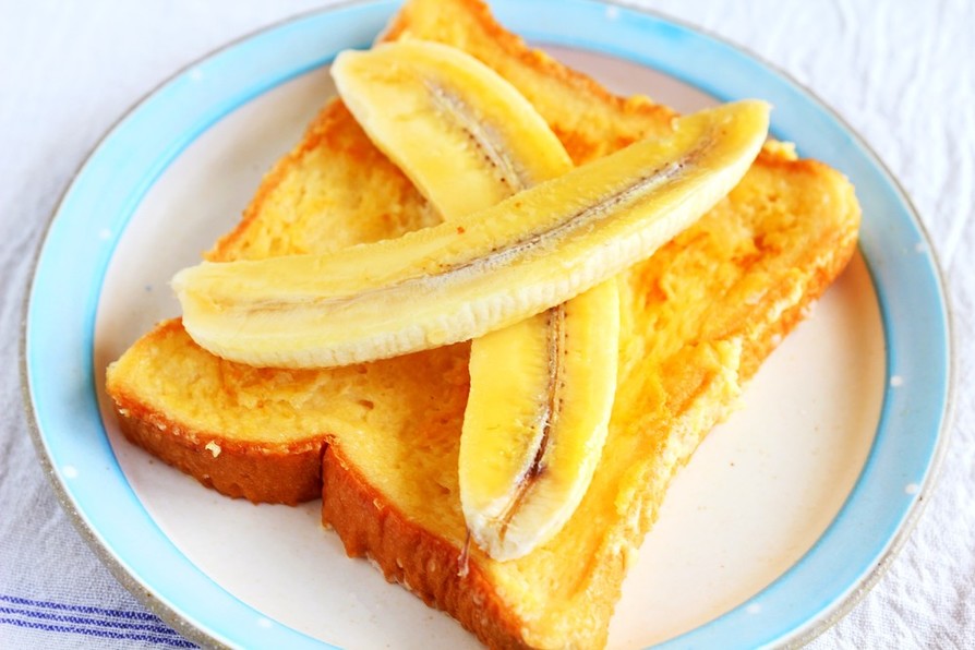 焼きバナナのせ甘酒フレンチトーストの画像