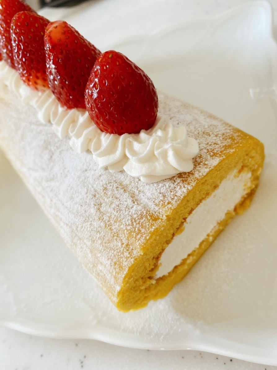 米粉のロールケーキ♡グルテンフリーの画像