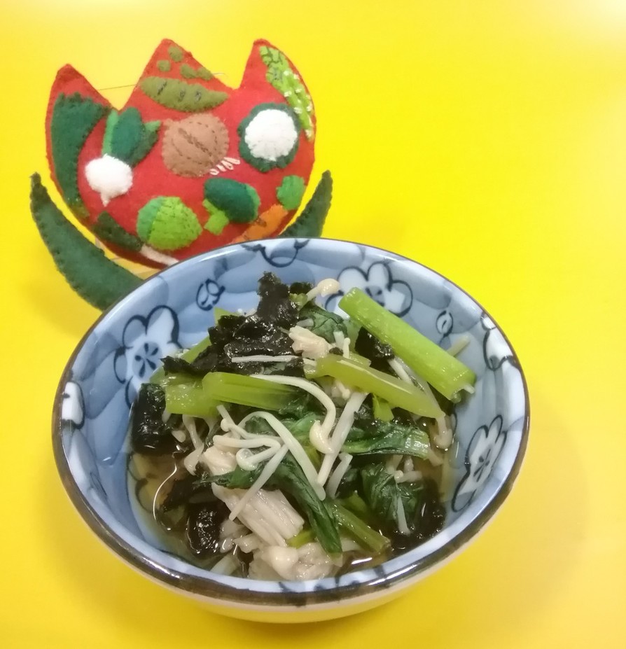 小松菜と焼きのりの煮びたしの画像
