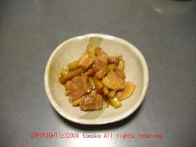 ゴボウと豚バラ肉の炒め煮
