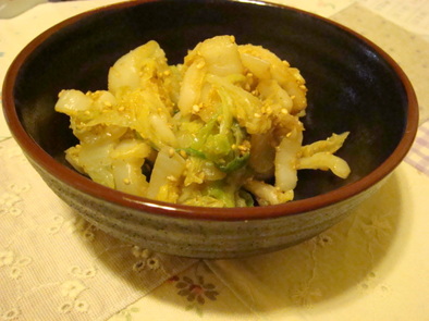 パクパク食べれる白菜の胡麻和えの写真