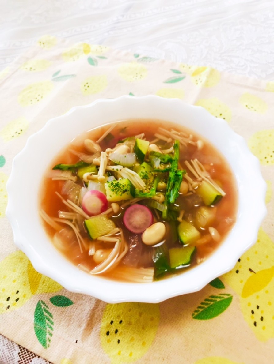 さっぱり☆豆と野菜のトマトスープの画像