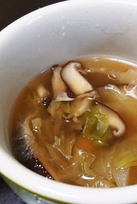 椎茸とレタスの中華スープ