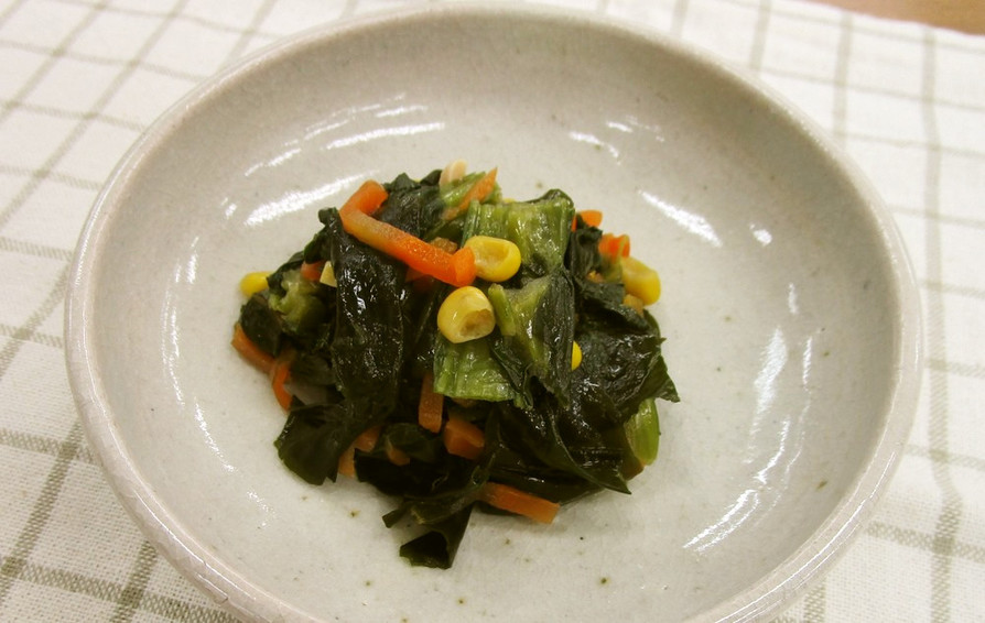 小松菜とわかめの炒め物★神戸市学校給食の画像
