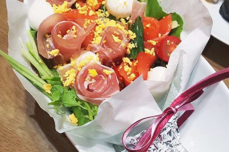 感謝 ブーケサラダ ミモザ風 レシピ 作り方 By コマにぃ クックパッド 簡単おいしいみんなのレシピが368万品