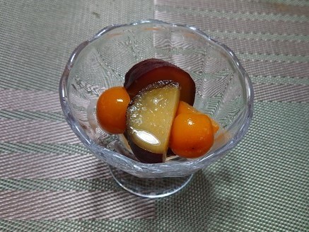 砂糖不使用！金柑とさつまいもの甘煮の画像