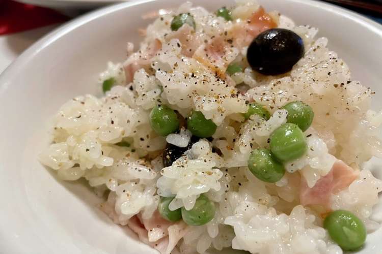 グリンピースの炊飯ピラフ レシピ 作り方 By 豆苗 クックパッド 簡単おいしいみんなのレシピが365万品