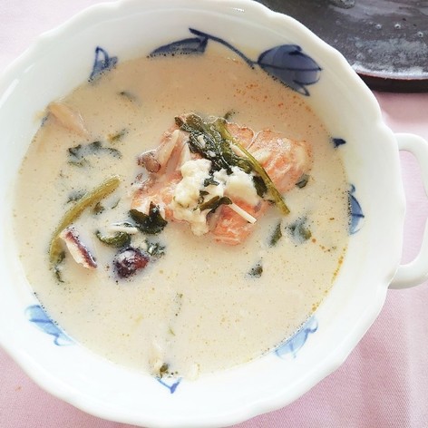 鮭＆きのこスープ