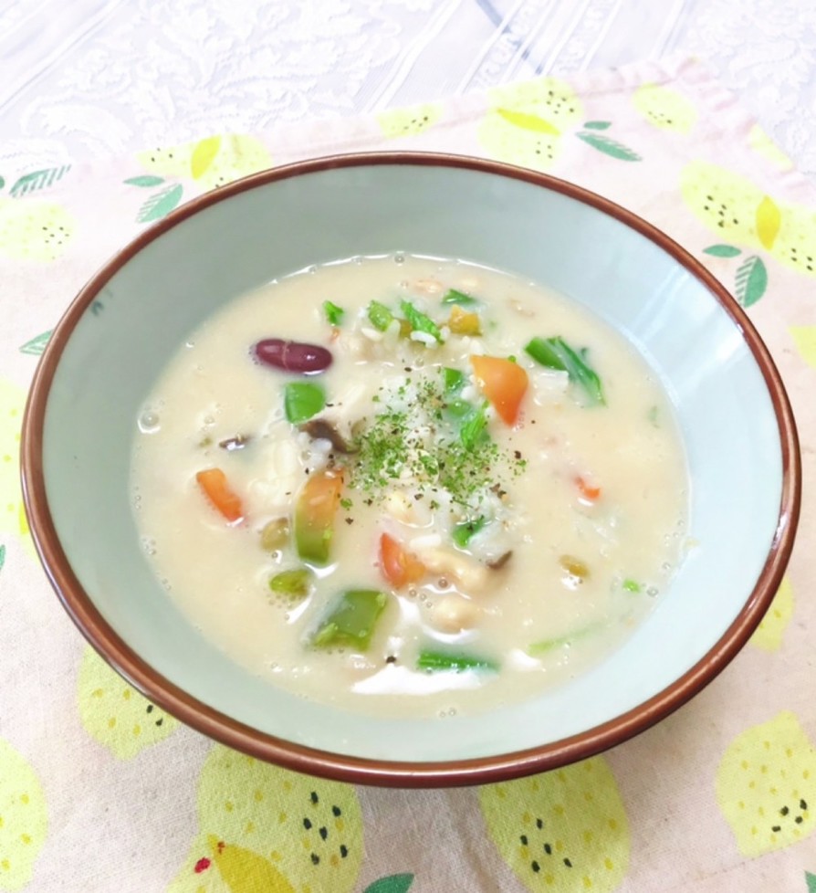 豆づくし♫豆乳みそスープの画像