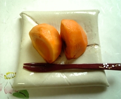 柿が種に当たらず綺麗に切れる方法の写真