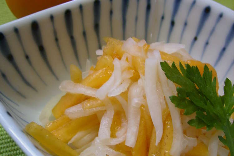 柿のなます 酢の物 レシピ 作り方 By しゅぶた クックパッド