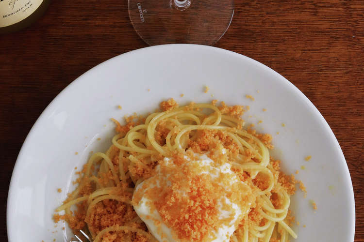 ブッラータとカラスミのパスタ レシピ 作り方 By The Foods クックパッド 簡単おいしいみんなのレシピが376万品