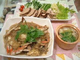 渡り蟹と春雨の中華煮込み