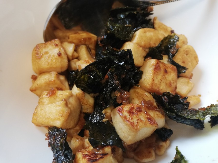 豆腐と海苔の醤油麹炒めの画像