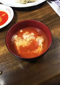 トマトジュース消費☆エッグトマトスープ
