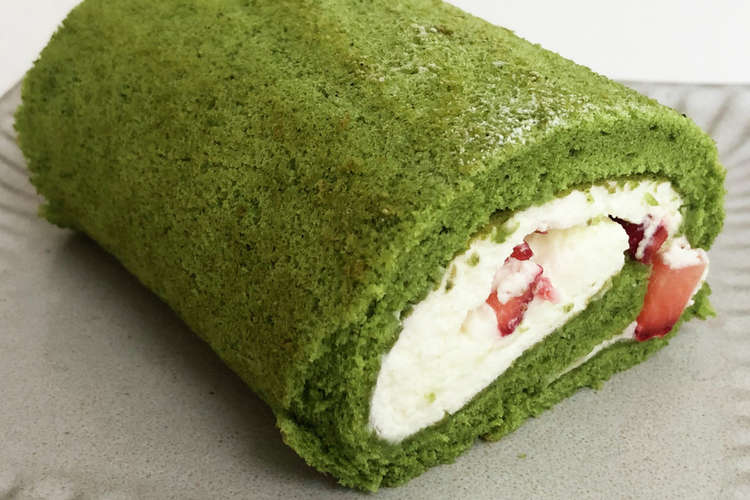 超絶簡単 抹茶とイチゴのロールケーキ レシピ 作り方 By おいどうすんねん クックパッド 簡単おいしいみんなのレシピが367万品