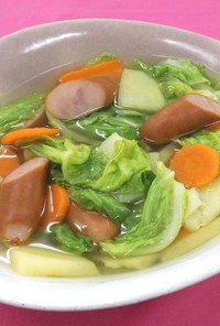 春野菜とウインナーのスープ煮