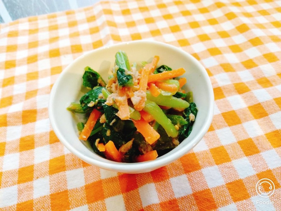 保育園給食★小松菜とツナのごま酢和えの画像