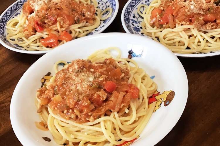 約15分 時短ミートソーススパゲティ レシピ 作り方 By ひー クックパッド 簡単おいしいみんなのレシピが358万品