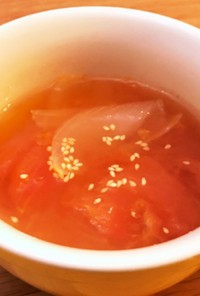 旬野菜で簡単トマトコンソメスープ