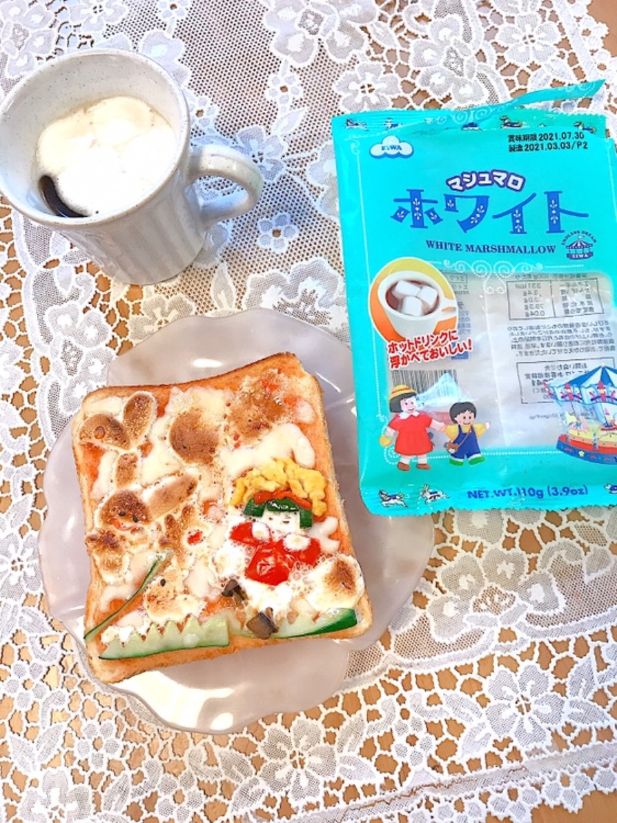 食パンでマシュマロアート♡モニター料理♡の画像