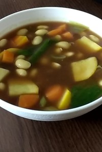 ズッキーニと大豆のカレースープ