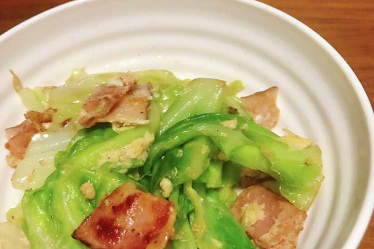 キャベツ ベーコン 卵のめんつゆマヨ炒め レシピ 作り方 By ゆるっかな クックパッド 簡単おいしいみんなのレシピが366万品