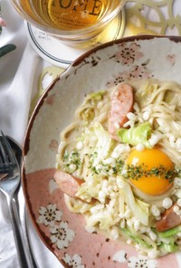 岩海苔の和風クリームうどん☆