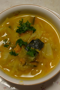 雑穀と甘い野菜のスープ