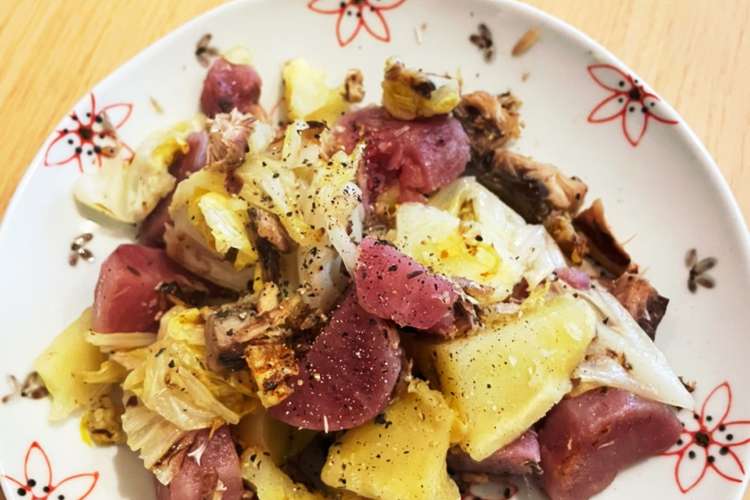 サバ缶アレンジ キャベツとおいもマヨ炒め レシピ 作り方 By Akikomi21 クックパッド 簡単おいしいみんなのレシピが357万品