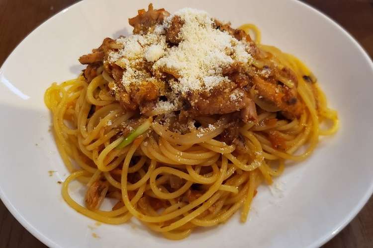 イワシの味噌煮缶とトマトソースのパスタ レシピ 作り方 By とんかつだいすき クックパッド 簡単おいしいみんなのレシピが373万品
