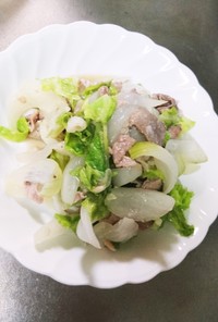豚肉と春野菜の塩麹炒め