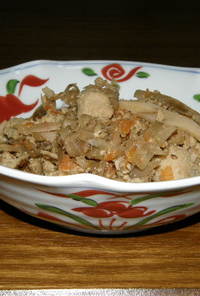 高野豆腐と牛蒡の味噌炒め