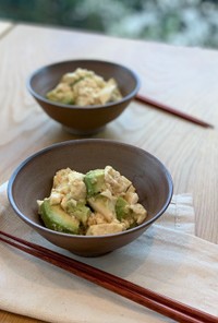 和風デリ♡簡単！豆腐とアボカドのサラダ