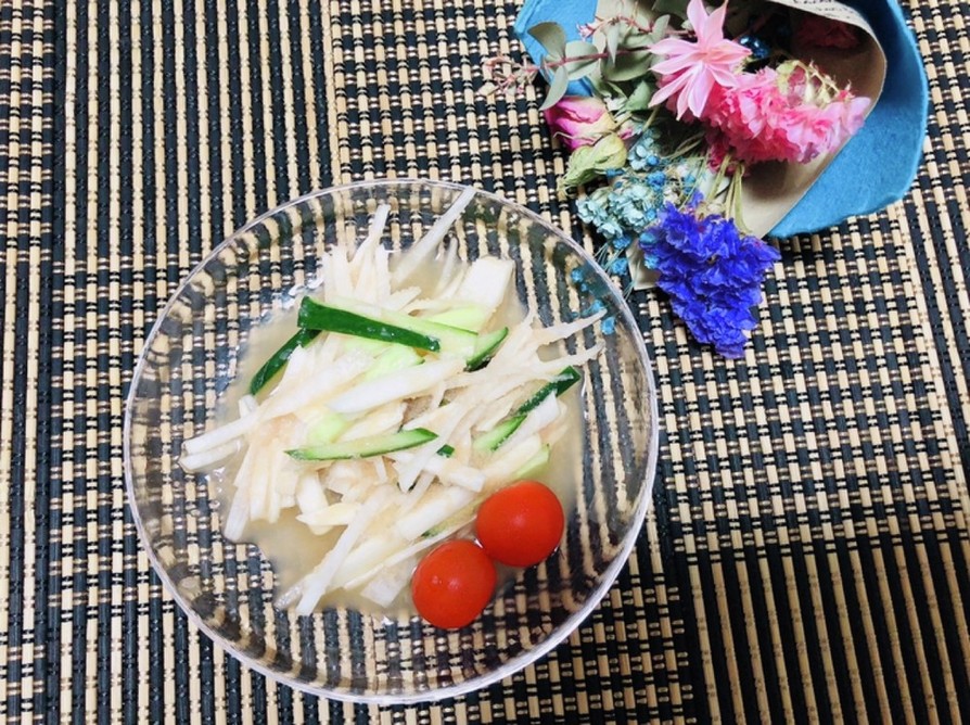 大根、山芋、きゅうりの明太子サラダの画像